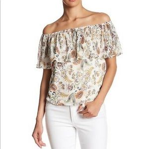 SOCIALITE Paisley Off the Shoulder Top